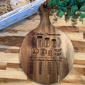 Kitchen conversion decorative wood cutting board